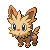 sprite animé du Pokémon Ponchiot